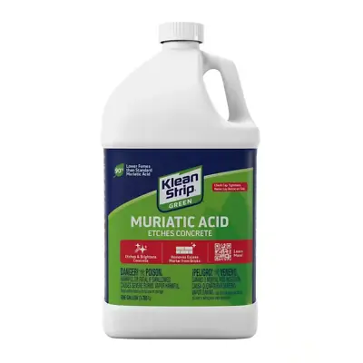 NEW Green Muriatic Acid 1 Gal Etches Brightens Concrete And Masonry • $11.75