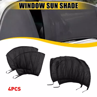 4PCS Sun Front Shade  Rear Mesh Window screen Cover Sunshade Protector For Car V • $14.99