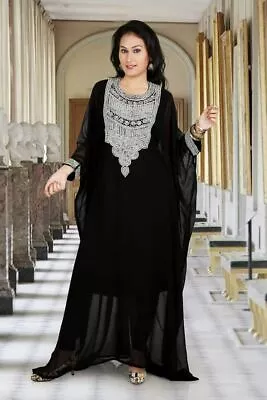 Dubai Kaftan Long Gown Moroccan Style Abaya Farasha Women Dress Maxi K203 • $62