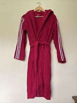 Adidas Pink Towelling Robe Size UK 12-14 • £14.99