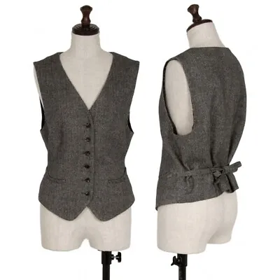 Mademoiselle NON NON Wool Cashmere Herringbone Vest Size S-M(K-110987) • $189