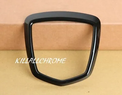 Uk Seller Hq Fiat Abarth New Gloss Black Rear Badge Cover Frame 500 595 695 • $63.62