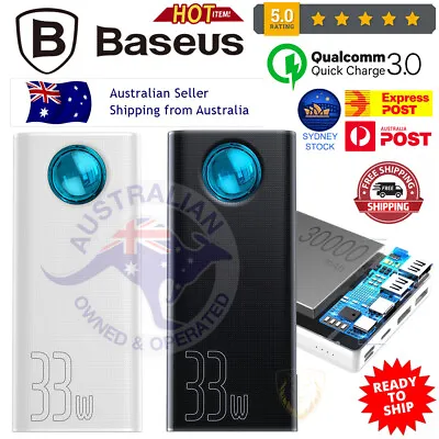 $80 • Buy Baseus 30000mAh QC3.0 LED Digital Display 5 Output 3 Input USB-C Power Bank $
