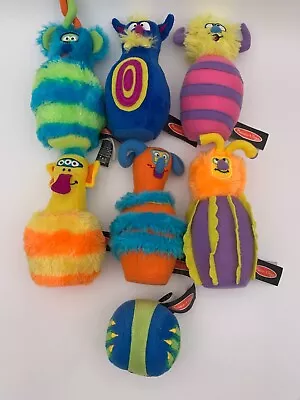 Melissa & Doug Toy Plush Monster Bowling Set In Carry Case Bag • $8.99