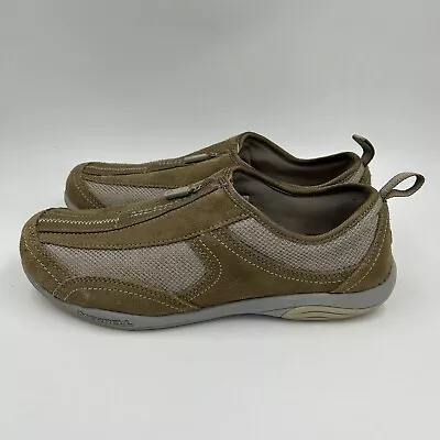 Merrell Shoes Women Size 10 Tan Performance Coriander Suede Leather Front Zip • $33.23