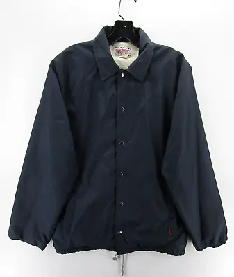 VINTAGE Jacket Men Small Blue Coachman Windbreaker Coach Varsity Lined Snap Up * • $19.99