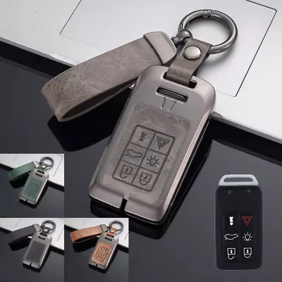 Zinc Alloy Leather Car Key Fob Case Cover Bag For Volvo S80L XC60 S60 V60 V40 • $27.50