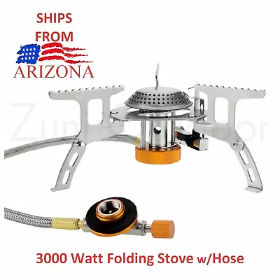 3500W Portable Gas Hose Camping Stove Butane Propane Burner MSR SHIPS ARIZONA! • $15.95