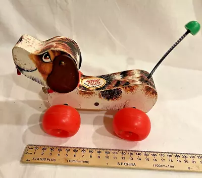 Vintage  1965 Fisher Price Little Snoopy #693 Wooden Pull Toy Dog Beagle • $11.04