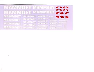 Mammoet Water Slide Decal Sheet. 1/87th1/25th.1/64th 8 1/2  X 3  • $3.99