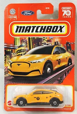 2023 Matchbox 2021 Ford Mustang Mach-E Taxi Car 1/64 Kids Toy Mattel NEW • $8.99