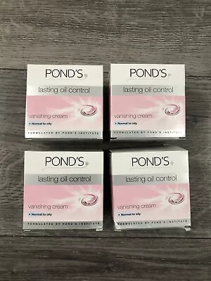 4 X PONDS NORMAL TO OILY SKIN VANISHING CREAM LASTING OIL CONTROL 100ML • £29.99