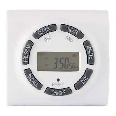 Defiant 15 Amp 7-Day Indoor Plug-In Digital Polarized Timer White 49809DI • $9.95