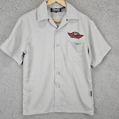 Vtg J&P Cycles Shirt Mens Small Gray Button Short Sleeve Motorcycles • $5
