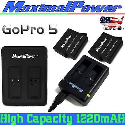 $6.98 • Buy Battery Or USB Charger For GoPro Hero 5 Hero6  Black AHDBT-501 USA Seller