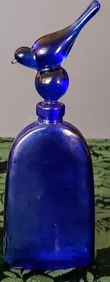 Bourjois Cobalt Blue Lotion Bottle-Soir De Paris- W-Bird Stopper 1920's French • $295