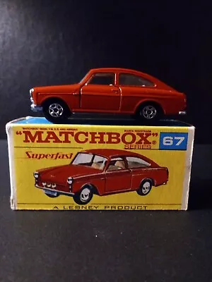 Matchbox RARE Superfast #67 Volkswagen 1600 Red In Original F Type Script Box • $536.24