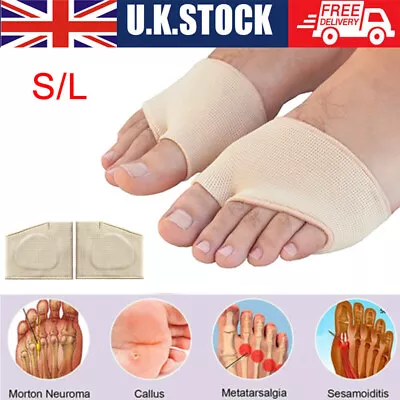 Metatarsal Gel Foot Pads Support Insoles Mens Ball Of Cushion Mortons Neuroma UK • £5.59