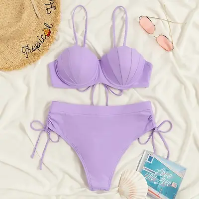 £39.07 • Buy Swimsuit New Summer Trim Bikini Set Push Up Suit High Waist Beachwear Swimwear