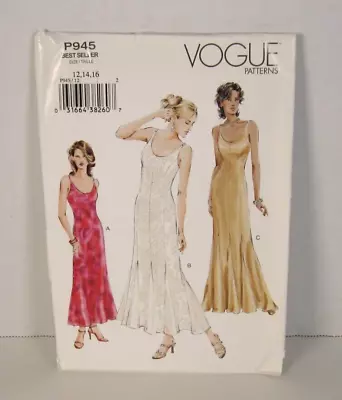 Vogue Patterns 945 ( 7824)  Lined Dress In 2 Lengths Misses' 12-14-16 Uncut • $12.99