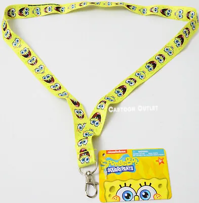 Sponge Bob Lanyard Nickelodeon Keychain Lanyard Id Holder New Birthday Gift • $7.59