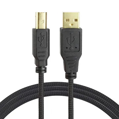 $10.30 • Buy Gold Braided USB2.0 A Male To B Male Printer Cable Cord For Computer PC Laptop