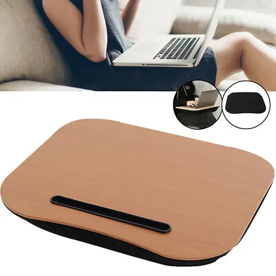 Lap Tray Laptop Notebook Desk Portable Cushioned Desk Computer Table Tablet Slot • £18.95
