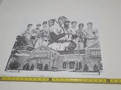 Robert Stephen Simon Lithograph Poster Print Baseball Hall Of Fame Legends  • $33.96