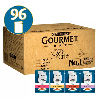 £49.65 • Buy Gourmet Perle Country Medley In Jelly Wet Cat Food Pouches - 96 X 85g