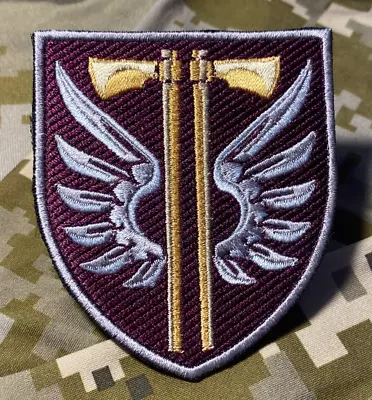 Ukrainian Army Morale Patch 77th Separate Airmobile Brigade Tactical Badge Hook • $17.90