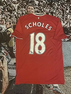 Manchester United Paul Scholes Testimonial 2011-2012 Home Shirt Jersey Red • $95