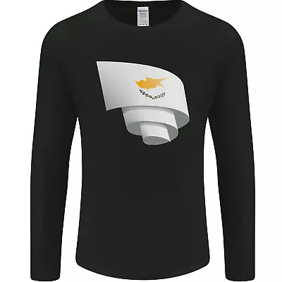 £10.99 • Buy Curled Cyprus Flag Cypriot Day Football Mens Long Sleeve T-Shirt
