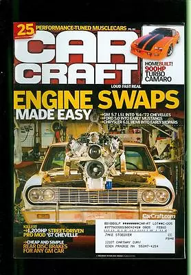 2008 Car Craft Magazine: Engine Swaps/ 900HP Turbo Camaro/ 1200HP '67 Chevelle • $4