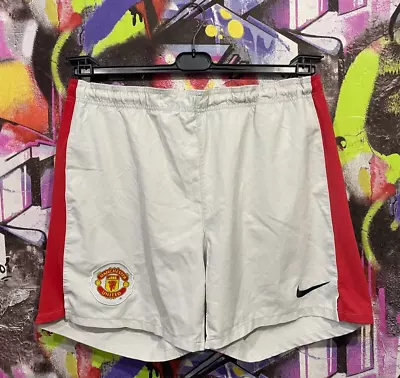 Manchester United FC 2009 2010 Home Football Soccer Shorts Nike Mens Size M • $27.19