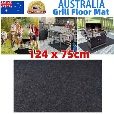 Fire Retardant BBQ Floor Mat Rug Barbecue Grill Pad  Floor Deck 124x 75cm • $16.13