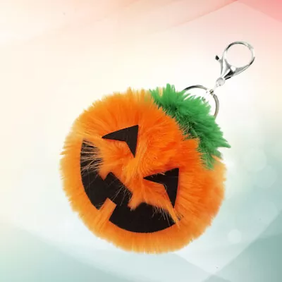  Halloween Jack-O'-Lantern Key Chain Plush Key Ring Pendant Souvenir Car Hanging • $10.64