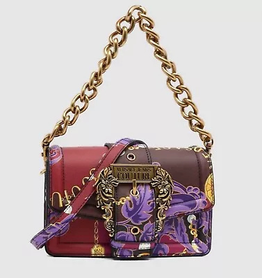 Versace Jeans Couture Bag With Maxi Baroque Logo Buckle On The Front Authentic  • $221.76