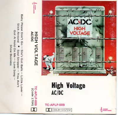 Ac/dc High Voltage (1975)  Lp Aussie Cassette Roo Symbol Bon Scott  • $50