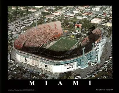 Miami Hurricanes ORANGE BOWL CLASSIC Aerial View Premium 22x28 POSTER Print • $29.99