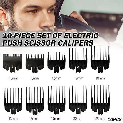 10x/set Hair Clipper Limit Comb Guide Trimmer Guards Attachment Barber For Wahl • $9.45