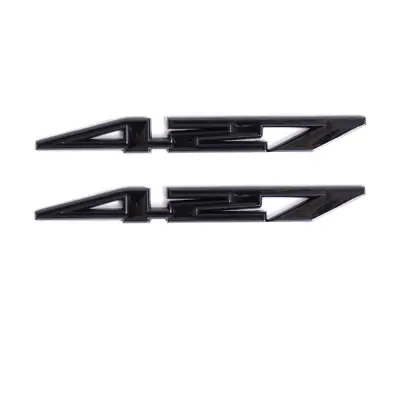 2Pcs Glossy Black 427 Emblem Car Fender Door Rear Trunk Lid Badge Universal • $13.53