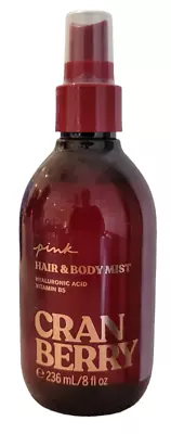 NEW VICTORIA'S SECRET Cranberry Hair & Body Mist Hyaluronic Acid 8 OZ • $15.50