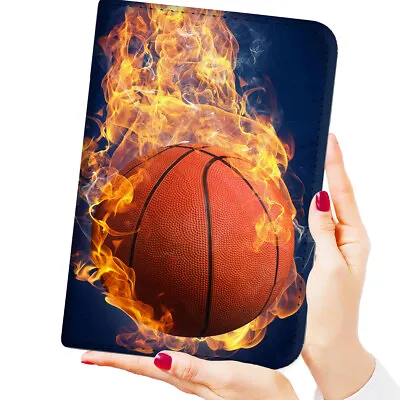 $11.57 • Buy ( For IPad 7, 10.2 Inch ) Flip Case Cover PB23332 Basketball Fire