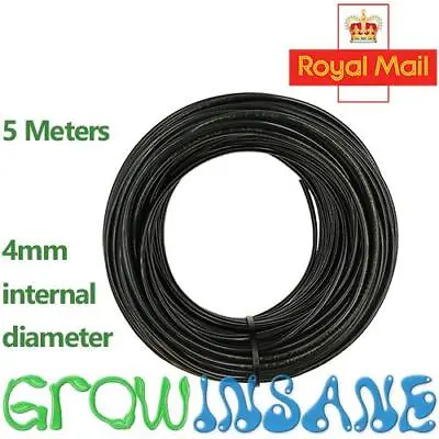 Micro Irrigation Black Pipe 4mm ID / 6mm OD Hozelock Compatible Drip Tube - 5M • £3.95
