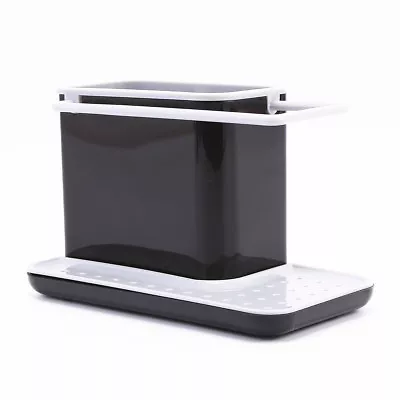 $20.12 • Buy Sink Caddy Kitchen Sink Organizer Holder For Dish Soap Sponge Brush Holder Black