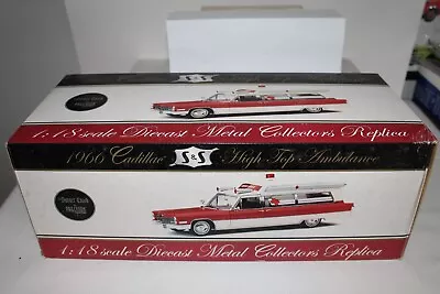 PRECISION MINATURES 1966 Cadillac S & S High Top Ambulance 1:18 Scale. • $204.99