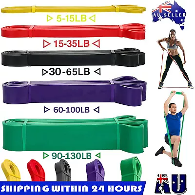 Heavy Duty Resistance Yoga Bands Loop Exercise Fitness Workout Band Gym 5-130LB • $19.99