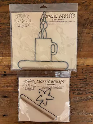 ACKFELD WIRE~6  STAR+8.5  COFFEE CUP~Fabric Holder +Dowel~HANDCRAFTED WIRE~NEW • $14.99