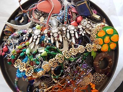 Junk Drawer Lot 2lbs Broken Vintage-Now Jewelry For Crafts Repairs • $12