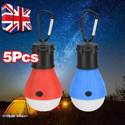 5x Camping Lights LED Light Bulb Lamp Lantern Battery Operated Emergency Tent UK • £6.99